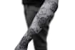 create sleeve tattoo design in geometric style