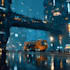 do a cyberpunk futuristic city art