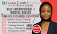 develop self improvement ebook course content self help mental health workbook