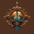 draw fantasy game logo and branding