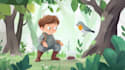 illustrate a magical children book with scenes