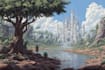 paint concept art, fantasy landscapes, background scenes
