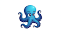 design octopus mascot logo with express delivery