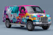 make a vehicle wrap design, car wrap design, van wrap design
