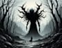 draw dark art illustration with engraving style