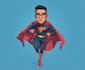 draw a unique superhero cartoon character