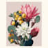 line art illustrations, botanical flowers, plants