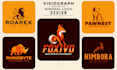 create custom hand drawn simple logo design, visiograph