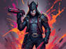 design cyberpunk and fantasy character splash art