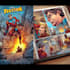 do superhero comic page and book