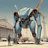 make a mecha robot art and illustration