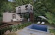redesign 3d container house, public facilities,office container building,cgi,zen