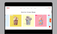 design ice cream shopify store ice cream shop chocolate store ice cream website