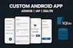 develop a custom app with admob, inapp purchases and sqlite