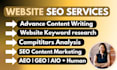 do monthly on page and off page SEO aeo GEO with website content optimization