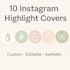 create aesthetic instagram highlight covers in pastel style