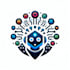 design a modern ai, tech, robotic, app logo