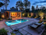 o landscape garden design, terrace, pool, patio, backyard