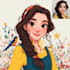do cute disney cartoon portrait