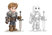 create simple 2d game characters