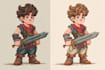 make 2d game character, sprite sheet, animation