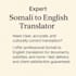 translate somali to engalish accurately and professionally