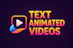 create animated text videos