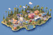 create a isometric map vector illustration