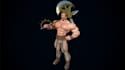 develop low poly 3d character,body builder,3d stylized anime,sculpt human figure