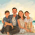 draw faceless cartoon portrait for single, couple