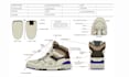 create detailed shoe tech pack footwear design sneakers flat sketch tech pack