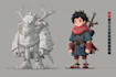 do 2d game character design and animation