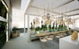 makeover 3d rooftop cafe,taproom,dining hall rendering,pizzeria layout,drinkery