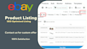 do ebay listing, seo optimised listing, ebay product listing