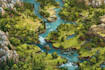 illustration map design 3d isometric fantasy map
