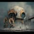 custom futuristic mecha robot character illustration art