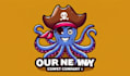 creative cartoon pirate octopus mascot logo for  business