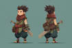 do unique 2d game characters, animations