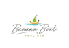 do modern custom fruit, banana logo design
