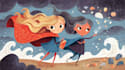 illustrate vibrant children book scenes with personality