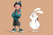 design a 2d cartoon character