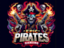 make an epic skull pirates mascot gaming logo