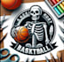 make custom skeleton basketball rugby team logo