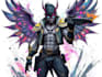 design cyberpunk and fantasy character splash art