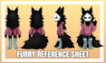 draw furry reference sheet and fursona character design