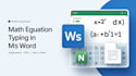 type or format complex math equations in ms word