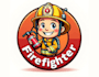 design high quality mascot firefighter logo with fastest de