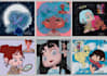 illustrations, design , fanarts and more in style chibi