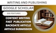 write and publish your academic article with citation on google scholar