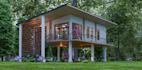 craft 3d facade house,landscape,ranch house design,pavilion,duplex rendering,skp